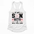 If My Son Hits I Will Yell Loud Baseball Mom Flowy Tank