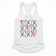 Tic Tac Toe Love Hearts Romantic Valentine Raglan Baseball Tee Flowy Tank
