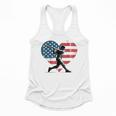 Valentines Baseball Batter Silhouette Heart Men Boys Kid Flowy Tank