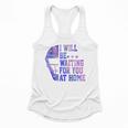 I Will Be Waiting For You At Home Baseball Softball Catcher Flowy Tank