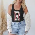 Baseball Alphabet Monogram Initial Letter R Flowy Tank Baseball Alphabet Monogram Initial Letter R Flowy Tank