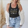 Baseball Auntie Leopard Baseball Heart Flowy Tank