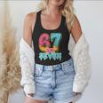 Baseball Drip Number 67 Player Trendy 6 7 Meme Flowy Tank
