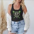 Baseball Ice Cream Drip Number 67 Player 67th Birthday Kids Flowy Tank