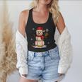 Baseball Snowman Merry Christmas Holiday Sports Xmas Pajamas Flowy Tank