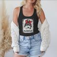 Bleached Nanny Life Soccer Messy Bun Baseball Game Day Flowy Tank