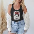 Bleached Tia Life Soccer Messy Bun Baseball Game Day Flowy Tank