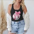 Cute Coquette Baseball Pink Bow Player & Fan Girls Flowy Tank Cute Coquette Baseball Pink Bow Player & Fan Girls Flowy Tank