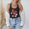 Heart Play Baseball Valentine's Day Teens Boys Girls Kids Flowy Tank