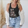 Hit Run Steal Baseball Mom For Women Baseball Flowy Tank