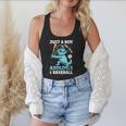 Just A Boy Who Loves Axolotls & Baseball Flowy Tank