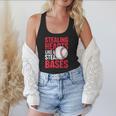 Kids Stealing Hearts Like I Steal Bases Cute Baseball Boys Flowy Tank
