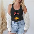 Messy Bun Baseball Mom Turkey Face Matching Thanksgiving Flowy Tank