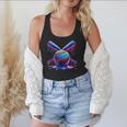 Neon Dripping Baseball And Bats Colorful Sports Art Flowy Tank