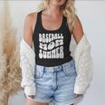 Retro Baseball Mom Summer Groovy Appreciation Flowy Tank