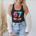 Six Seven 6-7 Baseball Ice Cream Drip 67 Meme Hands Flowy Tank