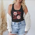 Six Seven Baseball Lover Sports Red Heart Bow Valentine Girl Flowy Tank