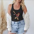 Ugly Christmas Sweater Gingerbread Baseball Toddler Kids Flowy Tank