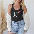 Valentines Day Baseball Batter Silhouette Heart Flowy Tank Valentines Day Baseball Batter Silhouette Heart Flowy Tank