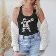 Vintage Dabbing Santa Christmas Baseball Xmas Costume Flowy Tank