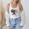 Valentines Baseball Batter Silhouette Heart Men Boys Kid Flowy Tank