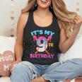9th Birthday Baseball 9 Year Old Ice Cream Drip Boy Baseball Flowy Tank