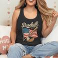 American Flag Baseball Player Bat Fan Catcher Pitcher USA Flowy Tank American Flag Baseball Player Bat Fan Catcher Pitcher USA Flowy Tank