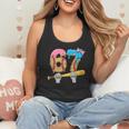 Baseball 67 Ice Cream Drip Skeleton Six Seven Boys Meme Flowy Tank