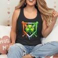 Baseball Drip Ice Cream St Patricks Day Shamrock Lucky Flowy Tank