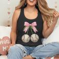 Baseball Girls Women Coquette Pink Bow Baseball Flowy Tank Baseball Girls Women Coquette Pink Bow Baseball Flowy Tank