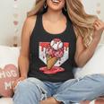 Baseball Ice Cream Drip Baseball Strawberry For Youth Red Flowy Tank Baseball Ice Cream Drip Baseball Strawberry For Youth Red Flowy Tank