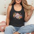 Baseball Mom With Garden Flowers Flowy Tank