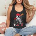 Baseball Skeleton Halloween Playing Flowy Tank Baseball Skeleton Halloween Playing Flowy Tank