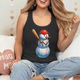Baseball Snowman Merry Christmas Xmas Pajamas Men Women Kids Flowy Tank
