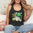 Baseball St Patricks Day Lucky Baseball Player Shamrock Flowy Tank