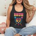 Bruh Baseball Ice Cream Drip Number 67 Player 67th Birthday Flowy Tank