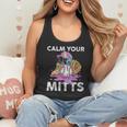 Calm Your Mitts Baseball Ice Cream Drip Crossed Bats Sport Flowy Tank