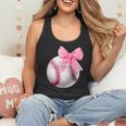 Cute Coquette Baseball Pink Bow Player & Fan Girls Flowy Tank Cute Coquette Baseball Pink Bow Player & Fan Girls Flowy Tank