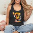 Drippy Pizza Baseball Slice Cartoon Sports Food Flowy Tank Drippy Pizza Baseball Slice Cartoon Sports Food Flowy Tank
