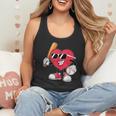 Heart Play Baseball Valentine's Day Teens Boys Girls Kids Flowy Tank