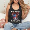Hit Hard Run Fast Turn Left Baseball Cream Drip Crossed Bats Flowy Tank