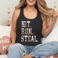 Hit Run Steal Baseball Mom For Women Baseball Flowy Tank