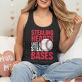 Kids Stealing Hearts Like I Steal Bases Cute Baseball Boys Flowy Tank