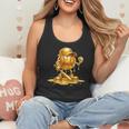 Melting Baseball Mascot Slugger Bat Cap Cartoon Flowy Tank Melting Baseball Mascot Slugger Bat Cap Cartoon Flowy Tank