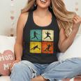 Retro Style Baseball Lover Playing Men Women Kids Baseball Flowy Tank