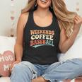 Weekends Coffee Baseball Retro Vibes Flowy Tank
