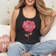 Sporty Rose Graphic With Baseball And Rugby Ball Petals Flowy Tank