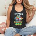 Stepdad Of The Birthday Boy Baseball Football Colorful Flowy Tank Stepdad Of The Birthday Boy Baseball Football Colorful Flowy Tank