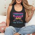 I Survived 100 Days Of School Baseball 100th Day Kids Girls Flowy Tank I Survived 100 Days Of School Baseball 100th Day Kids Girls Flowy Tank