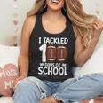 I Tackled 100 Days Of School Baseball Player Kids Teacher Flowy Tank I Tackled 100 Days Of School Baseball Player Kids Teacher Flowy Tank